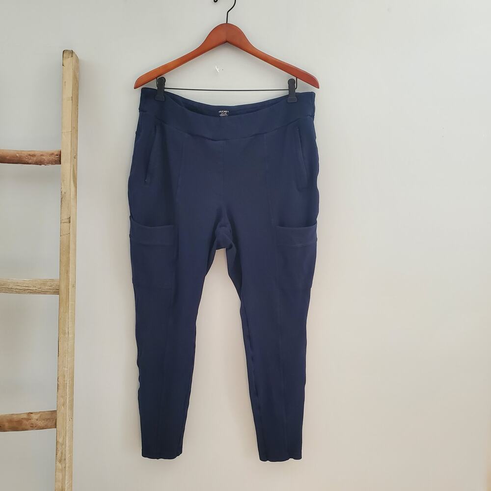 Jockey Women's Navy Blue Athleisure Pull On Jogger Pants Size 1X